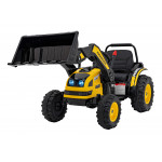 Elektrický traktor/bager - žltý